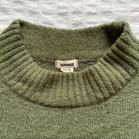 Sage Green Mock Neck Sweater Garage - XS - Picture 6 of 7